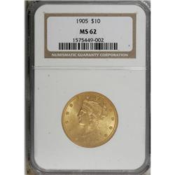 1905 $10 MS62 NGC