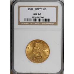 1907 $10 MS62 NGC