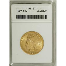1909 $10 MS61 ANACS