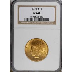 1910 $10 MS62 NGC