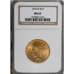 1910-D $10 MS62 NGC