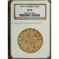 1873-S $20 Closed 3 XF45 NGC