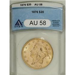 1876 $20 AU58 ANACS