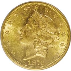 1876-S $20 AU58 PCGS