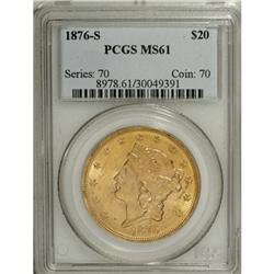 1876-S $20 MS61 PCGS