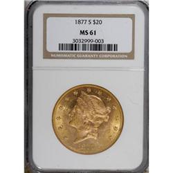 1877-S $20 MS61 NGC