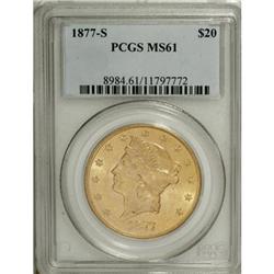 1877-S $20 MS61 PCGS