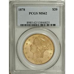 1878 $20 MS62 PCGS