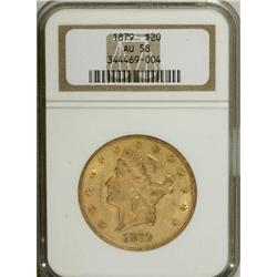1879 $20 AU58 NGC