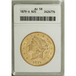 1879-S $20 AU58 ANACS