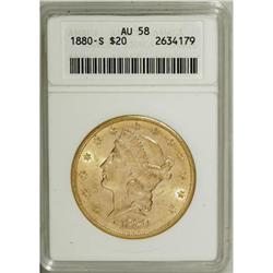 1880-S $20 AU58 ANACS