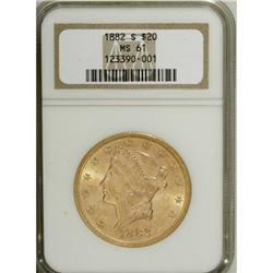1882-S $20 MS61 NGC
