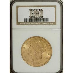 1882-S $20 MS61 NGC