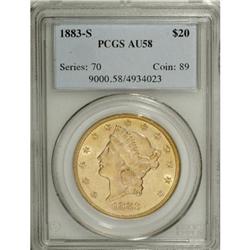1883-S $20 AU58 PCGS