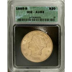 1885-S $20 AU53 ICG