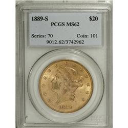 1889-S $20 MS62 PCGS