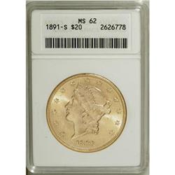 1891-S $20 MS62 ANACS