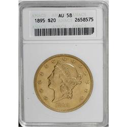 1895 $20 AU58 ANACS
