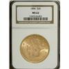 Image 1 : 1896 $20 MS62 NGC