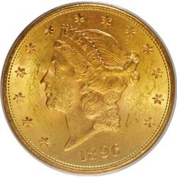 1896-S $20 MS62 PCGS