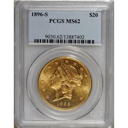 1896-S $20 MS62 PCGS