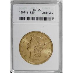 1897-S $20 AU55 ANACS