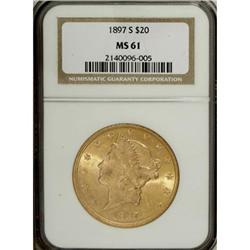 1897-S $20 MS61 NGC