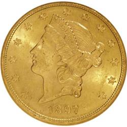 1897-S $20 MS62 NGC