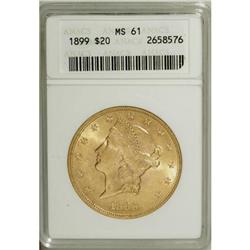1899 $20 MS61 ANACS