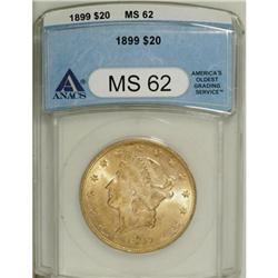 1899 $20 MS62 ANACS