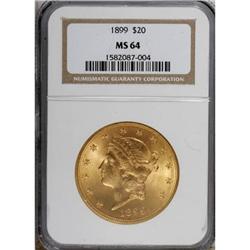 1899 $20 MS64 NGC