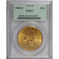 1899-S $20 MS62 PCGS