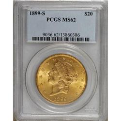 1899-S $20 MS62 PCGS