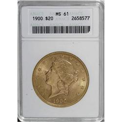 1900 $20 MS61 ANACS