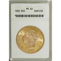 1900 $20 MS62 ANACS