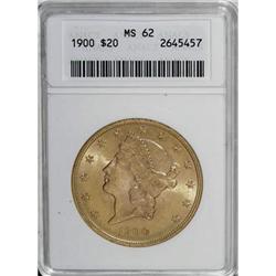 1900 $20 MS62 ANACS