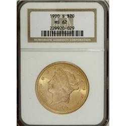 1900-S $20 MS62 NGC