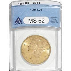 1901 $20 MS62 ANACS
