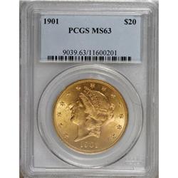 1901 $20 MS63 PCGS