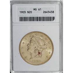 1903 $20 MS61 ANACS