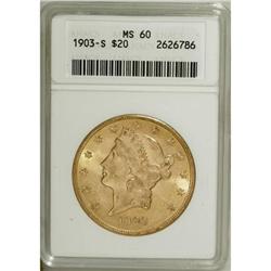 1903-S $20 MS60 ANACS