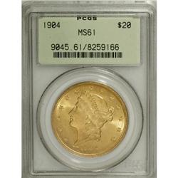1904 $20 MS61 PCGS