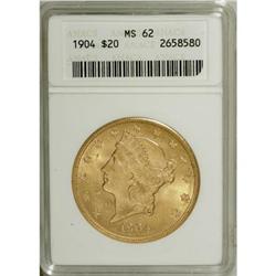 1904 $20 MS62 ANACS