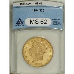 1904 $20 MS62 ANACS