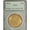 Image 1 : 1904 $20 MS64 PCGS