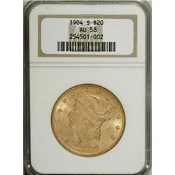 1904-S $20 AU58 NGC