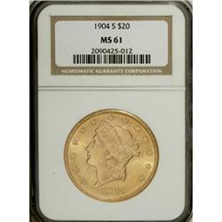 1904-S $20 MS61 NGC