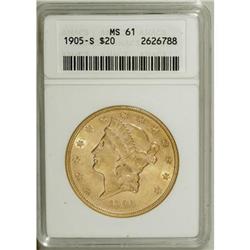 1905-S $20 MS61 ANACS