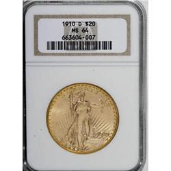 1910-D $20 MS64 NGC
