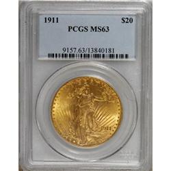 1911 $20 MS63 PCGS